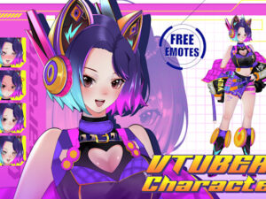 Azure VTuber commissions artist